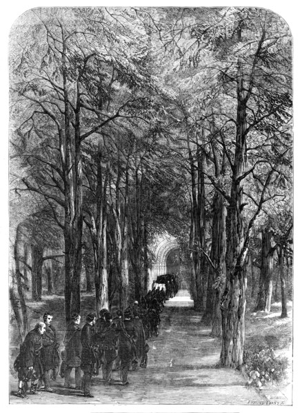 The Procession to the Mausoleum, 1857. Creator: Edmund Evans.