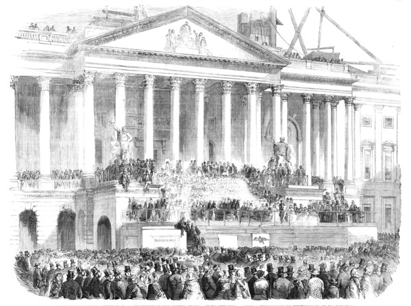 Inauguration of Mr. Buchanan, as President of the United States, at Washington, 1857. Creator: Unknown.