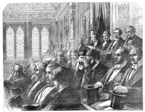 The Strangers Gallery in the House of Commons, 1857. Creator: Unknown.