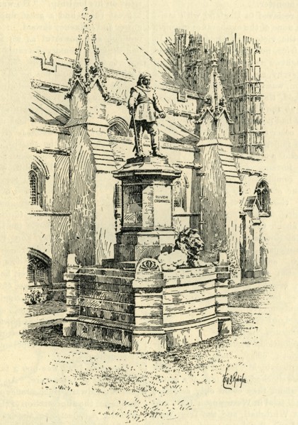'The New Statue of Cromwell in Front of Westminster Hall', c1900. Creator: Will B. Robinson.