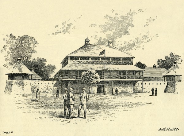 'The Fort at Kumasi', c1900. Creator: A.E. Huitt.