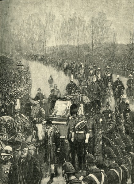 'The Queen's Funeral: The Procession Passing Through Hyde Park', c1900. Creator: Unknown.