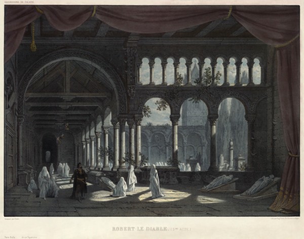 Ballet of the Nuns in the Opera "Robert Le Diable" by Giacomo Meyerbeer, 1831. Creator: Cicéri, Eugène (1813-1890).