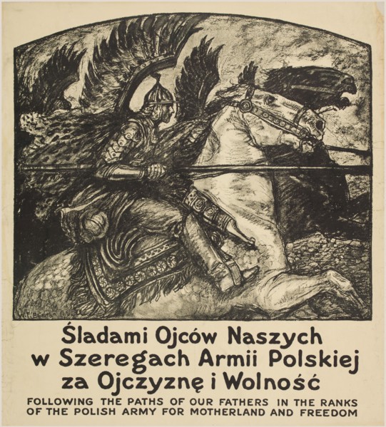 Following the paths of our fathers in the ranks of the Polish army for motherland and freedom, 1917. Creator: Benda, Wladyslaw Theodor (1873-1948).