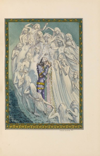 Illustration for Pelléas et Mélisande by Maurice Maeterlinck, 1922. Creator: Schwabe, Carlos (1866-1926).