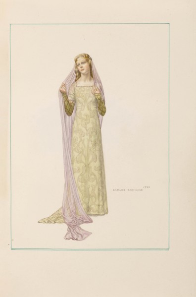 Illustration for Pelléas et Mélisande by Maurice Maeterlinck, 1922. Creator: Schwabe, Carlos (1866-1926).