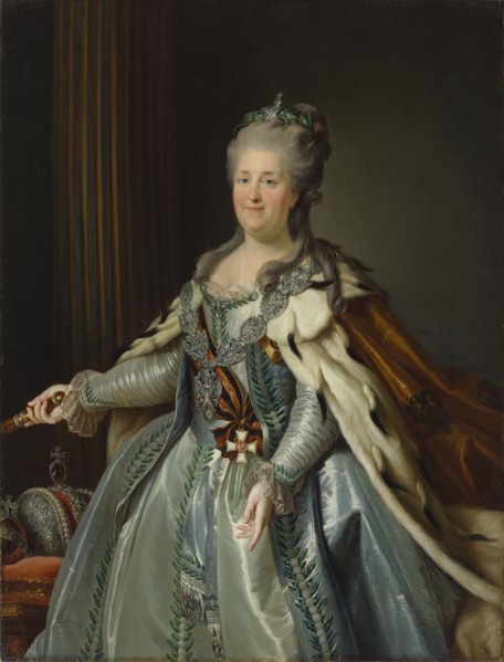 Portrait of Empress Catherine II (1729-1796), 1782-1783. Creator: Albertrandi, Antoni (1732-1795).