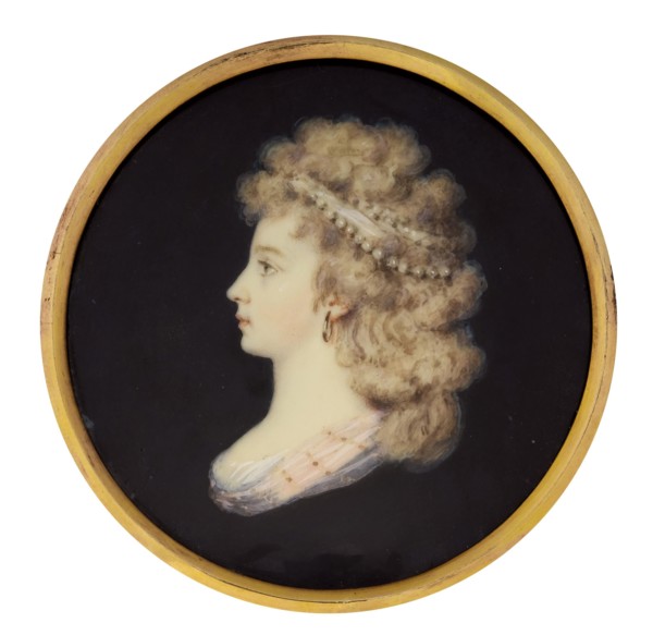 Portrait of Empress Elizabeth Alexeievna, Princess Louise of Baden (1779-1826), ca 1792. Creator: Ritt, Augustin Christian (1765-1799).