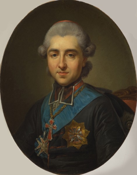 Portrait of Prince Michal Jerzy Poniatowski (1736-1794), Primate of Poland, ca 1775. Creator: Bacciarelli, Marcello (1731-1818).