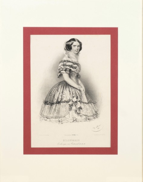 Portrait of Princess Hildegard of Bavaria (1825-1864), Duchess of Teschen, 1856. Creator: Dauthage, Adolf (1825-1883).