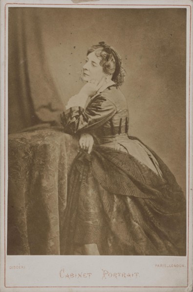Portrait of the actress and singer Virginie Déjazet (1798-1875), 1873. Creator: Disdéri, André Adolphe-Eugène (1819-1889).