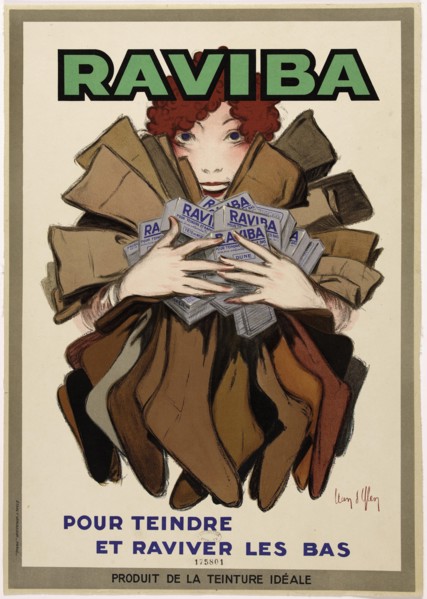 Raviba - Pour teindre et raviver les bas, c.1930. Creator: D'Ylen, Jean (1886-1938).