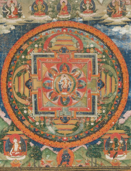 Thangka of Amoghapasa, 18th century. Creator: Tibetan culture.