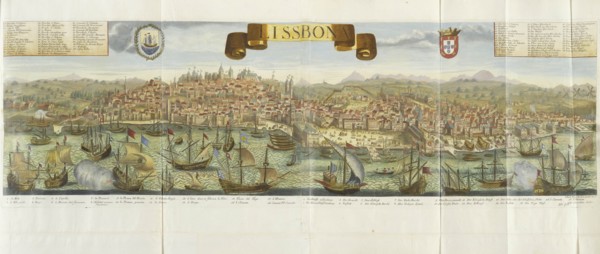 The 1755 Lisbon earthquake. From the "Augsburgische Sammlung" by J. M. Roth, 1756. Creator: Anonymous.