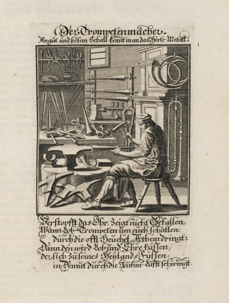The Trumpet Maker, 1698. Creator: Weigel, Christoph, the Elder (1654-1725).