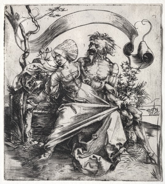 Young woman attacked by death. (The Ravisher), c.1495. Creator: Dürer, Albrecht (1471-1528).