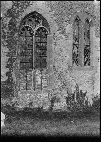 Detail of windows at a church probably in Worcestershire, c1938. Creator: Marjory L Wight.