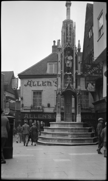 Butter Cross, High Street, Winchester, Hampshire, 1940-1949. Creator: Ethel Booty.