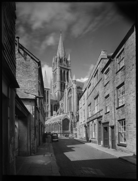 Truro Cathedral, High Cross, Truro, Cornwall, 1945-1960. Creator: Margaret F Harker.