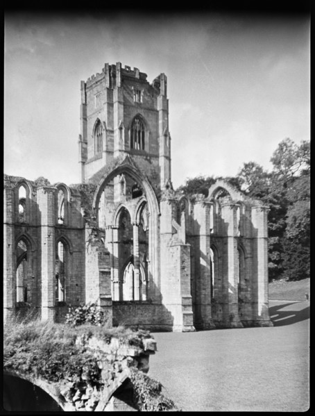 Fountains Abbey, Harrogate, North Yorkshire, 1920-1945. Creator: Marjory L Wight.