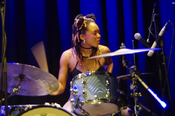 Romarna Campbell Trio, New Generation Jazz Festival Roadshow, Shoreham by Sea, W Sussex, Feb 2023. Creator: Brian O'Connor.