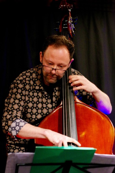 Jakob Cywinski, Marco Marconi Quartet, Verdict Jazz Club, Brighton, East Sussex, 14 April 2023. Creator: Brian O'Connor.