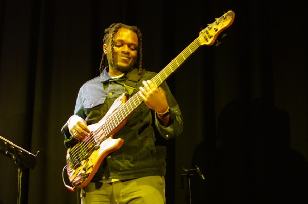 Romarna Campbell Trio, New Generation Jazz Festival Roadshow, Shoreham by Sea, W Sussex, Feb 2023. Creator: Brian O'Connor.