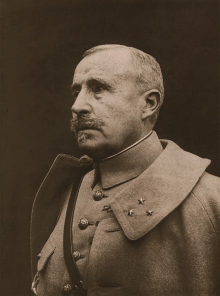 'Nos Grands Chefs; Le general Nivelle, commandant en chef du 16 decembre 1916 au 15 mai 1917', 1917. Creator: François Cogné.