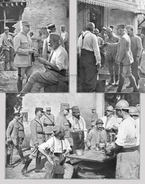 'La Maniere de Petain; Le commandant en chef dans les cantonnements', 1917. Creator: Unknown.
