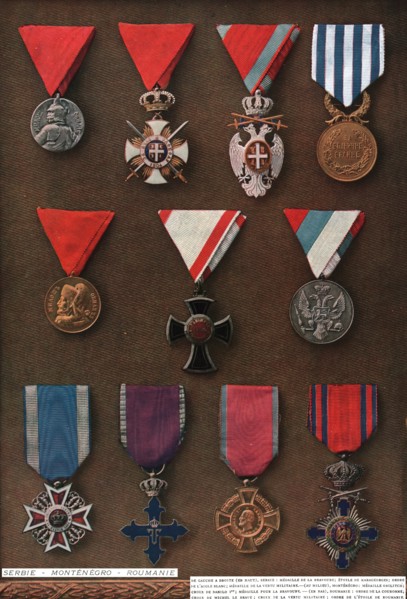 'Decorations de Guerre; Serbie - Montenegro - Roumanie', 1917. Creator: Unknown.
