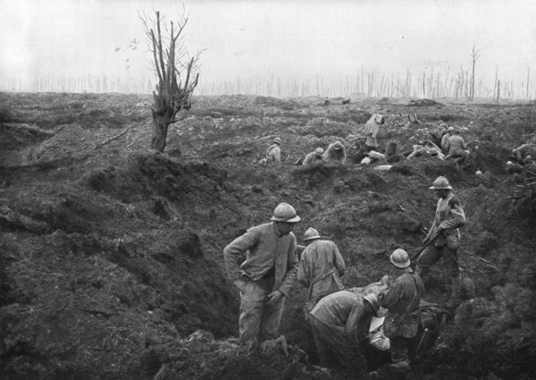 French Attack of July 31, 1917; Organising conquered territory..., 1917. Creator: Unknown.