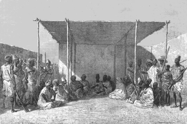 ''King Ahmadou at a "Palaver."; Journey from the Senegal to the Niger', 1875. Creator: Unknown.