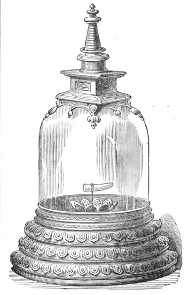 The Dalada as it is exhibited for the worship of the Cinghalese, 1876. Creator: Unknown.