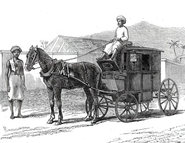 Hackney Carriage, Madras, 1876. Creator: Unknown.