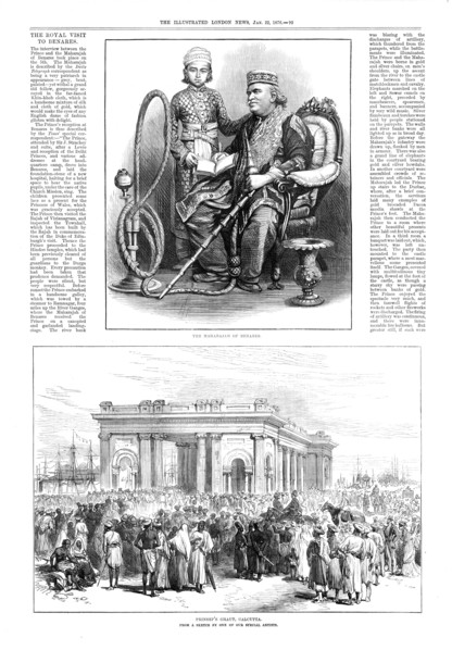 Prinsep's Ghaut, Calcutta, from a sketch by of our special artists, 1876. Creator: Unknown.