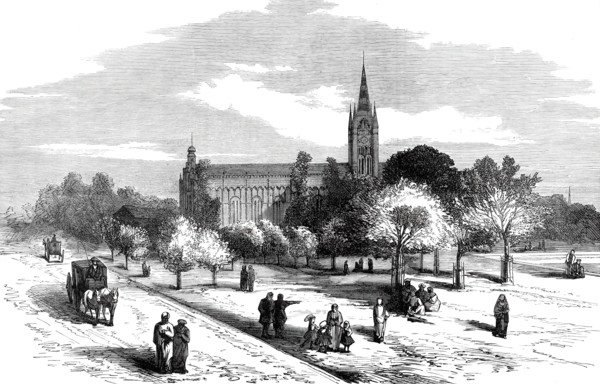 Calcutta Cathedral, from a sketch by one of our special artists, 1876. Creator: Unknown.
