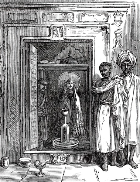 Shrine of the Parbutty Temple at Poonah, 1876. Creator: Unknown.