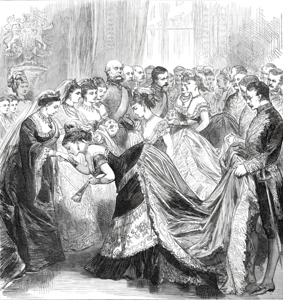 Her Majesty's Drawingroom at Buckingham Palace, 1876. Creator: Unknown.