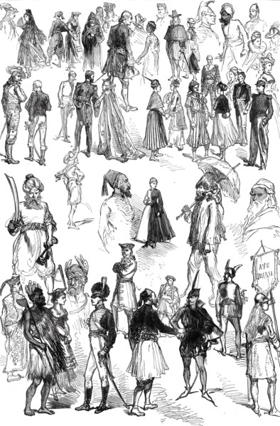 Notes at the Fancy-Dress Ball at Dublin Castle, 1876. Creator: Unknown.