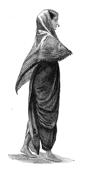 Costumes of Western India, Mahratta woman, 1876. Creator: Unknown.