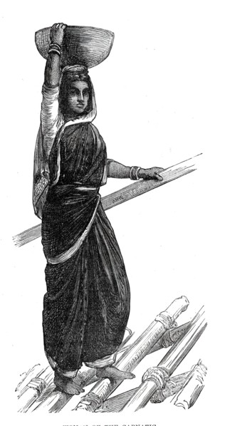 Costumes of Western India, woman of the Carnatic, 1876. Creator: Unknown.