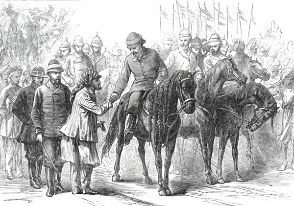 The Prince of Wales in the Terai: Meeting with Sir Jung Bahadoor...1876. Creator: Unknown.
