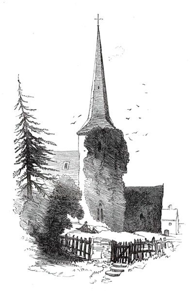 Leaves from a Sketch-Book - Bits of Kent: Eynsford Church, 1876. Creator: Unknown.