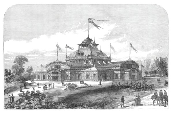 The American Centennial Festival Exhibition at Philadelphia, the Women's Pavilion, 1876. Creator: Unknown.