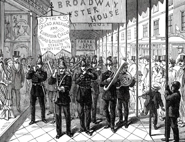 Mode of Advertising in Philadelphia, 1876. Creator: Unknown.