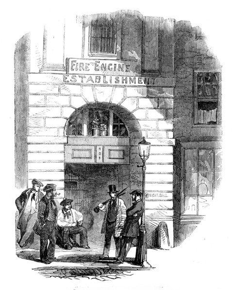 Chandos-street Fire-Engine Station, 1858.  Creator: Unknown.