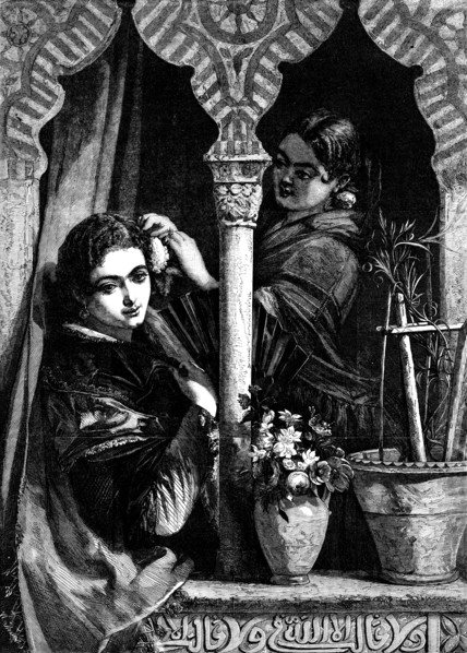 Daughters of the Alhambra - painted by J. Phillip - from the Royal Academy Exhibition, 1858. Creator: W Thomas.
