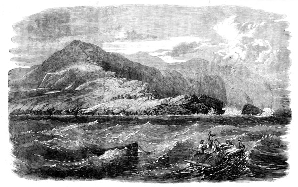 Laying the Atlantic Telegraph Cable - Valentia: Catamaran for Under-running the Shore-end..., 1858. Creator: Unknown.