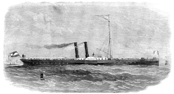 The "Telegraaf" Iron Steam-boat, recently built by Messrs. Fob, Smit, Jun., and Co..., 1858. Creator: Unknown.