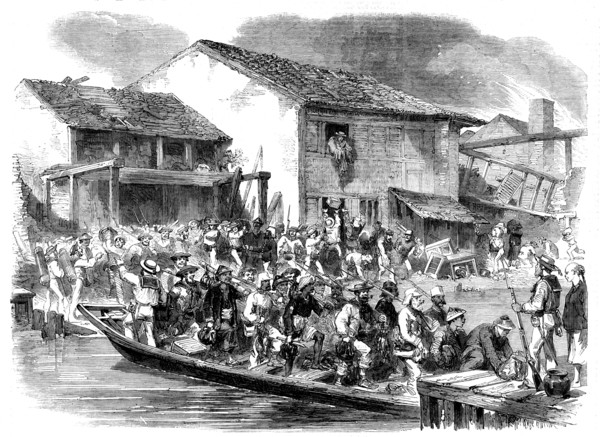 Sketches in Canton - Return of the Avengers, 1858. Creator: Unknown.